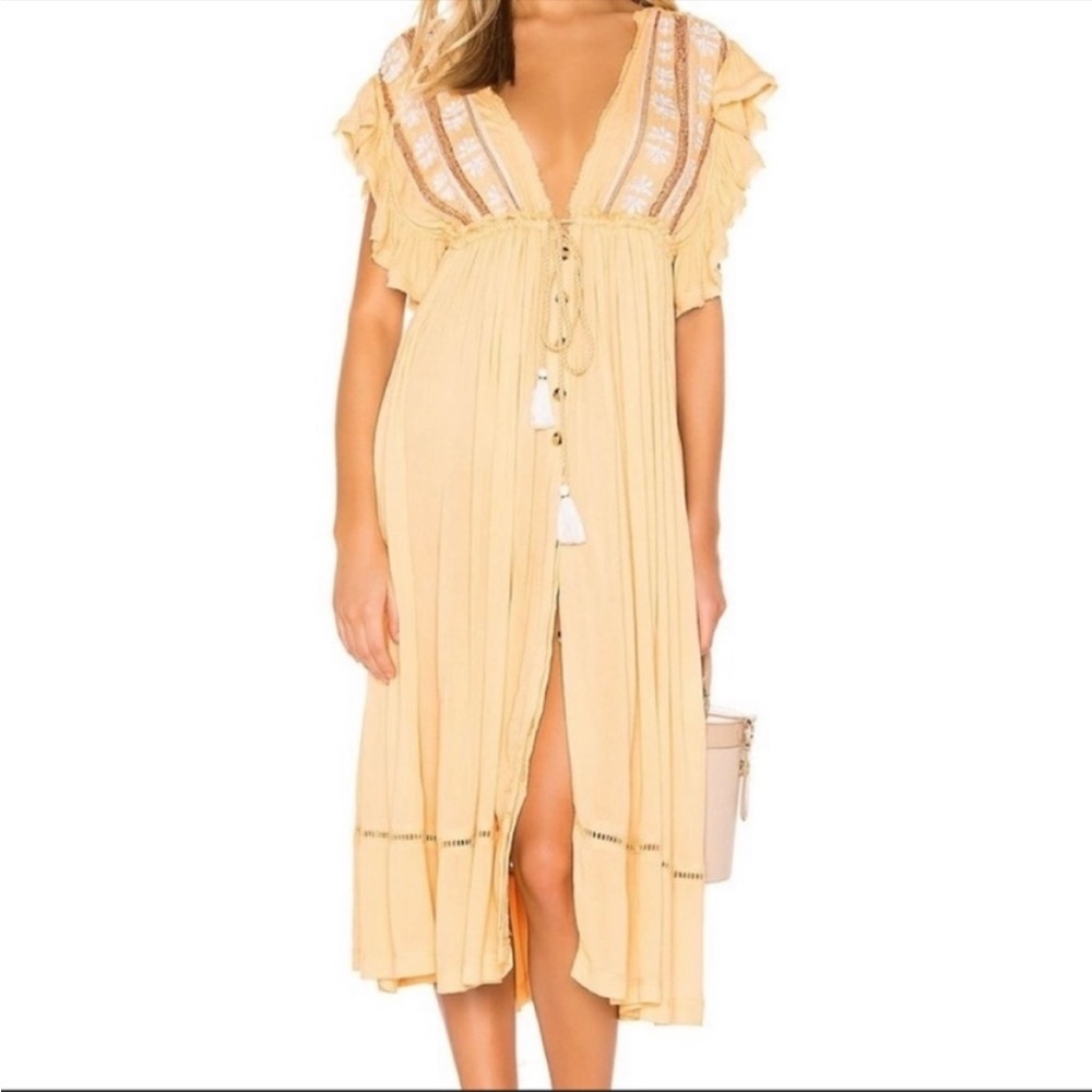 Free People Garbanzo Bean Midi Dress- Size Small